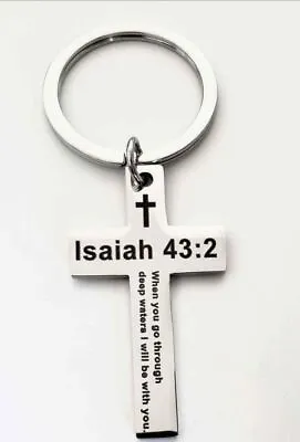 $9.91 • Buy Bible God Lord Quote Cross Keychain
