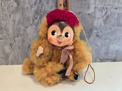 Vintage Monchichi Style Rubber Face Cute Woodland Stuffed Animal Plush 5  Japan • $49.95