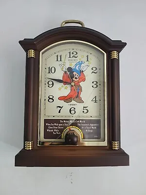 Disney Seiko Quartz Mickey Mouse Musical Alarm Clock Made In Japan Tested Works • $42