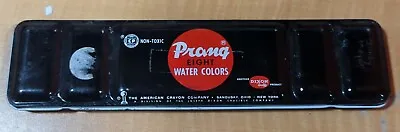 Prang Watercolor Paints Vintage Tin American Crayon Company 8 Colors No. 8 • $7.99