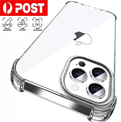 $7.99 • Buy Clear Shockproof Bumper Case Cover For IPhone 15 14 13 12 11 Pro Max XS XR Plus