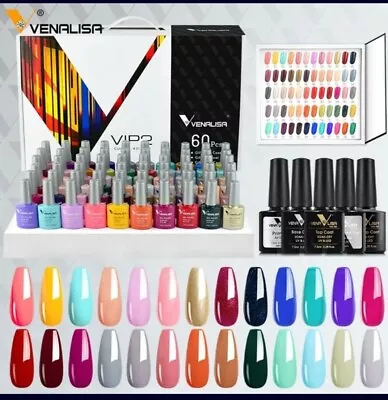 New Gel Nail Polish Set 60 Colors VENALISA Gel Nail Polish Kit With Color Card  • £109.99