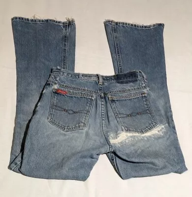 Vintage Mudd Light Wash Destroyed Sz 3 Bootcut Jeans • $11.89