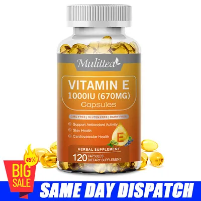 Vitamin E 1000 Iu 670mg Capsules - Supports Skin Hair Immune And Eye Health • $12.99