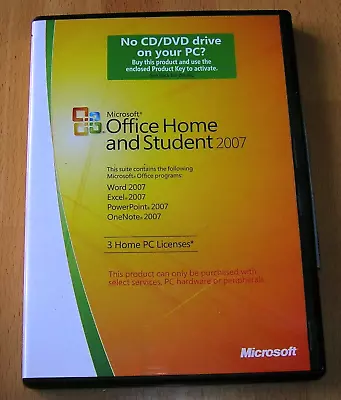 Microsoft Office 2007 Student DVD Word Excel PowerPoint For Windows 11  10 8 7 • £23.99