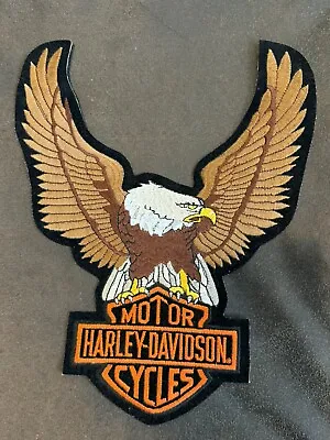 Harley Davidson Bald Eagle Large Motorcycle Jacket Patch 10” Vintage • $24.99