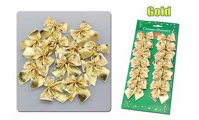 12x Bow Christmas Tree Handing Xmas Ornament Bowknot Party Wedding Decoration • $3.99