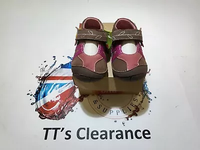 Umi *cassia*girls Brown/pink Leather Mary Jane Shoes Uk 2 Jnr Eu 18 • £10