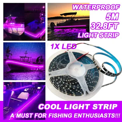$23.74 • Buy PURPLE LED Boat Light Deck Waterproof Bow Trailer Pontoon Lights Strip Marine 5M