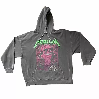 Vintage Metallica '88-'89 Damaged Justice Tour Drawstring Hoodie Size S/M • $27.99