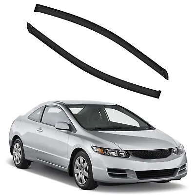 Window Visor Vent Rain Shades Guards Deflectors For 06-11 Honda Civic Coupe New • $29.85