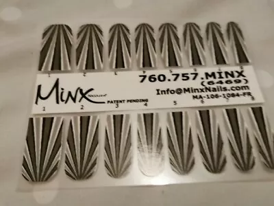 Grey Art Deco  MINX PROFESSIONAL NAIL WRAPS NEW SALON QUALITY  • $18.65