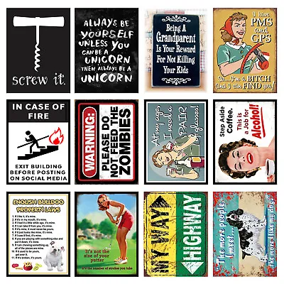 £4.84 • Buy Funny, Retro Metal Signs/Plaques, Cool Novelty Gift, Quotes 13