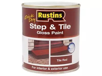 Rustins Quick Dry Step & Tile Paint Gloss Red 500ml • £9.42