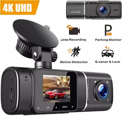 TOGUARD 1080P Dual Dash Cam Front Inside Car Camera DVR Recorder IR Night Vision • $44.64