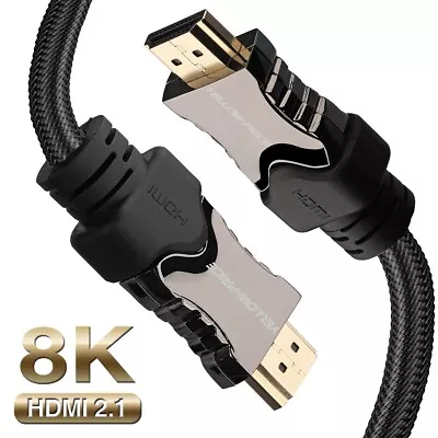 Ultra HD Lead High-Speed Cord 8K HDMI 2.1 Cable 4K@120Hz EARC HDR HDCP 2.2/2.3 • $14.91