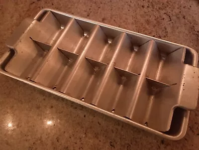 Vintage Aluminum Narrow Cubes Mold Ice Pull Quick Release Tray • $15