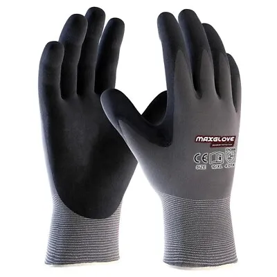6 Pairs MaxGlove Ultimate Gloves 15 Nitrile Foam  Breathable & Light Size 9 • £13.99