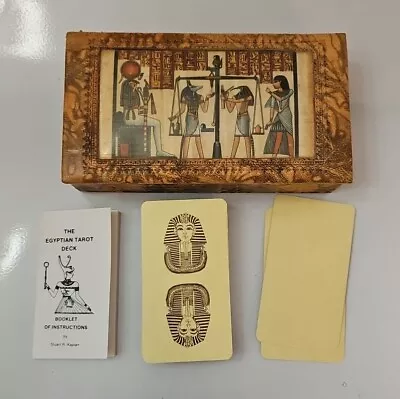 Vintage Egyptian Tarot Deck With Leather Box 1980s 80 Cards • $95