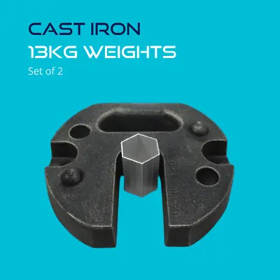 Set Of 2 - 13kg Cast Iron Leg Weight Feet • £89.99