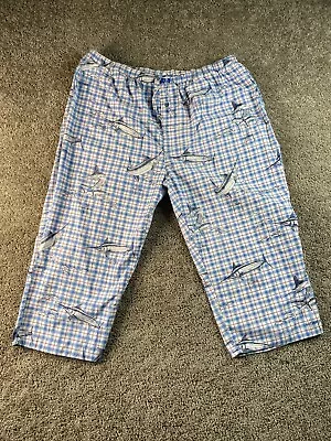 Guy Harvey Pants Adult 2XL Blue White Pajamas Lounge Sword Fish Mens 40x22 • $5.40