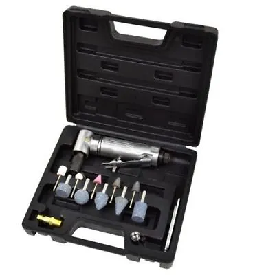 £18.95 • Buy Heavy Duty 15pc 1/4  Air Die Right Angle Grinder Polisher Sander Kit Case At020