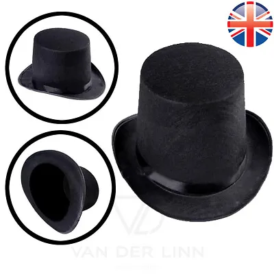 Small Size Black Top Hat Kid Adult Fancy Dress Magician Mad Hatter Victorian • £3.78