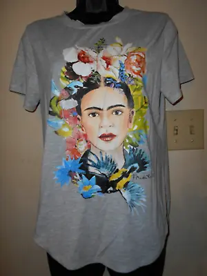Frida Kahlo Junior's Medium 7-9 Gray Short Sleeve T-Shirt. • $9.99