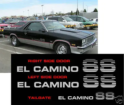 1978 -87 Fifth Gen Chevy Chevrolet El Camino Ss Super Sport Decal Sticker Set  • $85.56