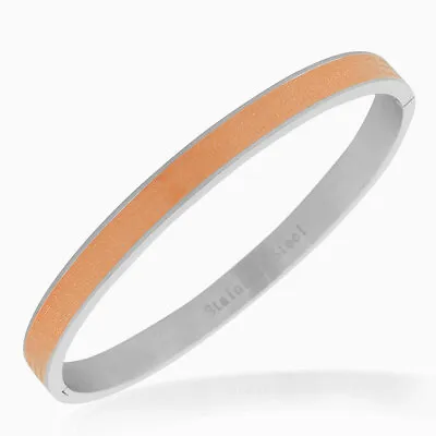 Stainless Steel Rose Gold-Tone Silver-Tone Lords Prayer English Bangle Bracelet • £17.06