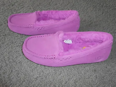 UGG Ansley Moccasin Wool Slippers - Purple - S/N 1106878 Women's Size 5 • $49.95
