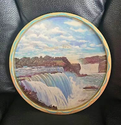 Vtg Niagara Falls Souvenir Metal Tray Ken Haag 11  Maid Of The Mist Barware  • $9.49