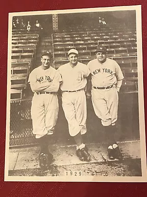 Babe Ruth Lou Gehrig And Jimmie Foxx Black And White Paperstock Photo • $6.99