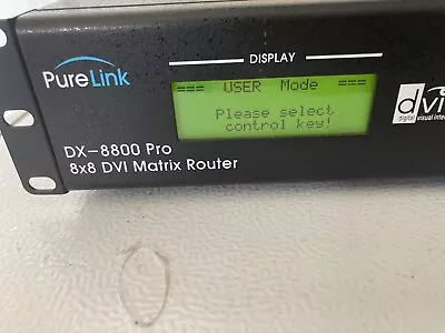 PureLink DX-8800 Pro 8x8 DVI Matrix Router DVI HD Router Switcher Routing • $99.99