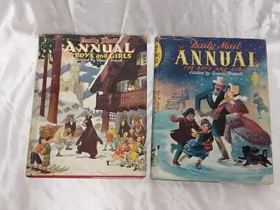 2 X  Vintage Daily Mail Annuals For Boys And Girls HB DJ 1950's • £8.98