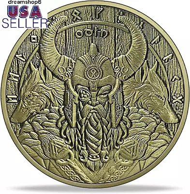 Viking Valknut Coin Viking Odin Knot Challenge Coin Gift Nordic Mythology Amulet • $23.71