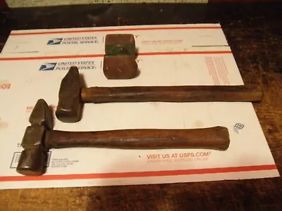 2 Vintage Tinsmith Blacksmith Metal Working  Hammers & Dolly • $29.99