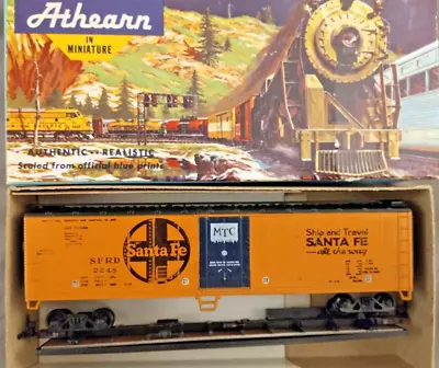 HO Scale Athearn   Santa Fe ATSF 50 Ft MTC Box Car 2248  Kit Vintage • $10.12