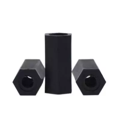 100pcs M3 Hex Column Standoff Support Spacer Screw Nut Black Plastic Nylon • $5.60