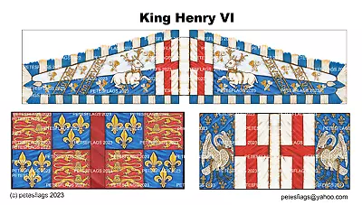 28mm Medieval Wars Of The Roses Flags King Henry VI Lancastrian • £4