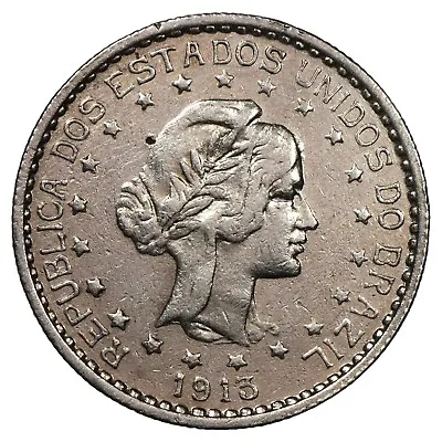 Brazil - 500 Reis 1913 Republic Silver - KM.512 - Coin Brazilian • $31.70