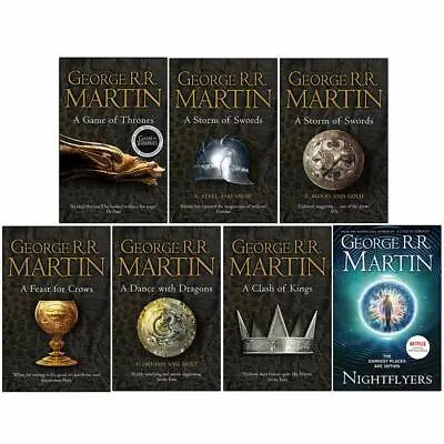 A Song Of Ice And Fire Series 7 Books Collection Set By George R.R. Martin NEW • £36.99
