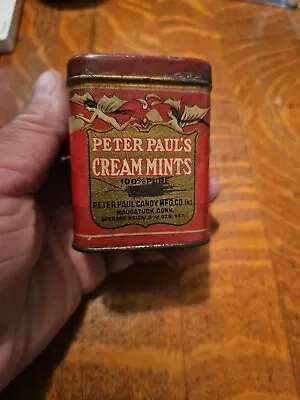 Peter Paul's Cream Mints Candy Tin  3.2  Tall   • $6.95