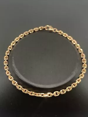 9ct 9K Rose Gold Solid Cable Trace Link Bracelet 5.5 Grams 18.5cm. Brand New • $358.82