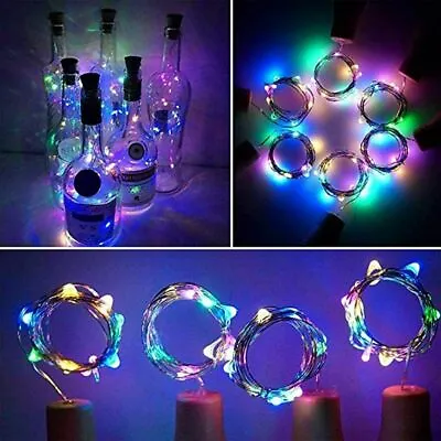 4Pcs 2M 20 LED Lights Battery Wine Bottle Cork Fairy String Light Operated Party • $7.99