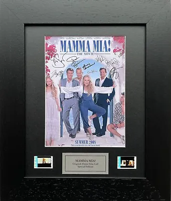 MAMMA MIA With Cast Signed Repro + Original 35mm Film Cell Memorabilia + COA • $34.83