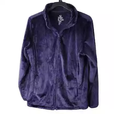 Made For Life XL Women's Purple Fleece Zip Front Jacket  • $19.99