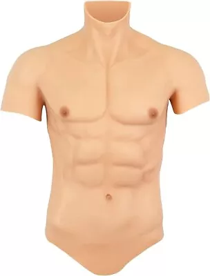 Silicone Muscle Chest Realistic Fake Male Torso Muscles Cosplay Costumes • $138.95