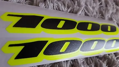 1000 Cc Suzuki YAMAHA APRILIA HONDA DECAL FLUORESCENT YELLOW Stickers R1 GSX R  • £4.99