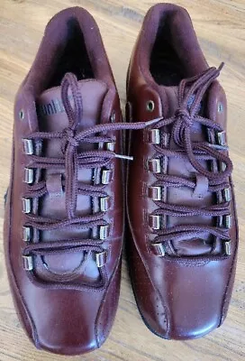 Marc Ecko ECKO UNLTD Merlot Leather Men’s Lace Up Shoes Sneakers Sz 9.5 Vintage • $37.55